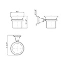 Zucchetti ZAD413 Agor Ceramic Wall Tumbler Holder Chrome 2