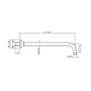 Zucchetti Z92970.1900 Wall Mounted Arm Length 13 7/8" Chrome 2