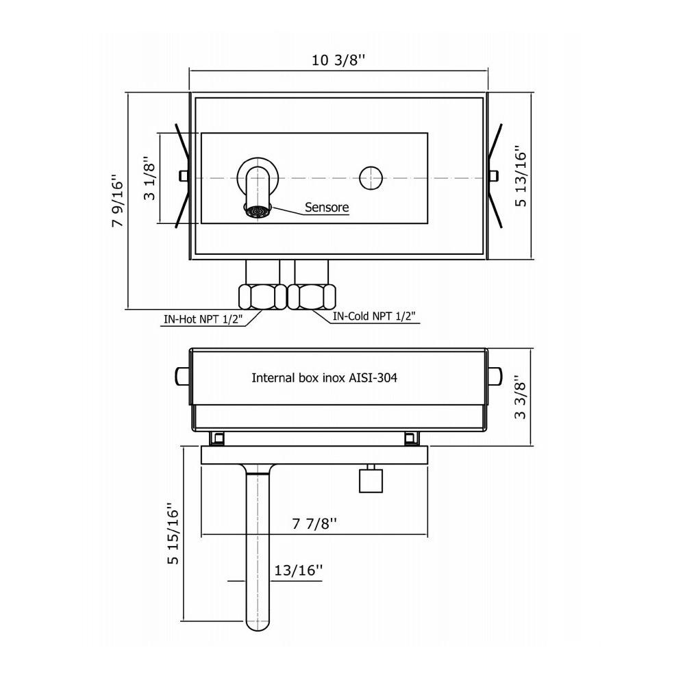 Zucchetti ZP8079.190E Pan Built-In Single Lever Basin Mixer Chrome 2