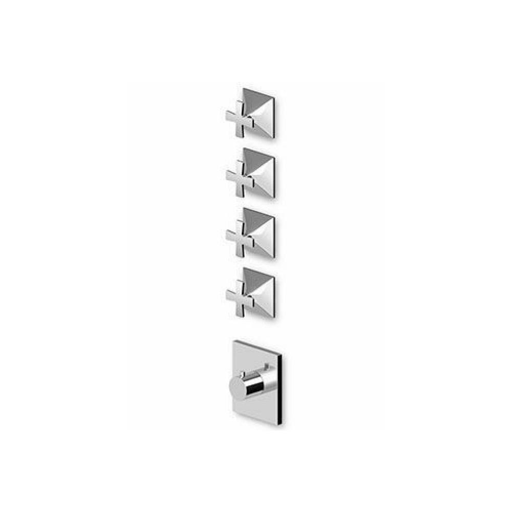 Zucchetti ZB1097.1900 Bellagio Built-In Thermostatic Mixer Four Volume Controls Polished Nickel 1