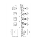 Zucchetti ZA5097.1900 Aguablu Built-In Thermostatic Mixer Four Volume Controls Chrome 2