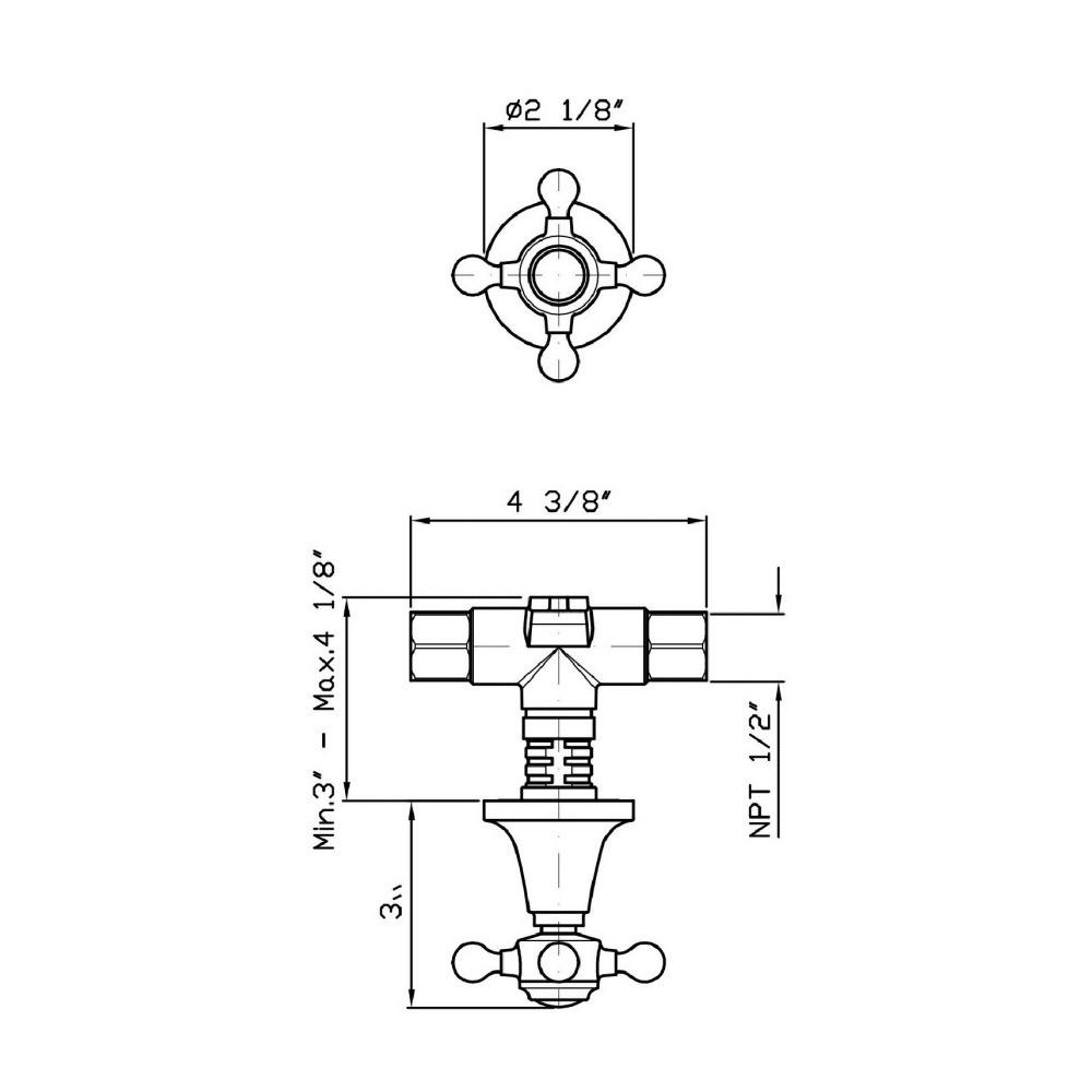 Zucchetti ZAG729.1900 Agor 1/2" Wall Valve Chrome 2