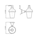 Zucchetti ZAD415 Agor Ceramic Wall Mounted Soap Dispenser Chrome 2
