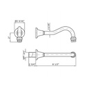 Zucchetti Z92204.1900 Agor Wall Spout Projection 8 1/2" Chrome 2