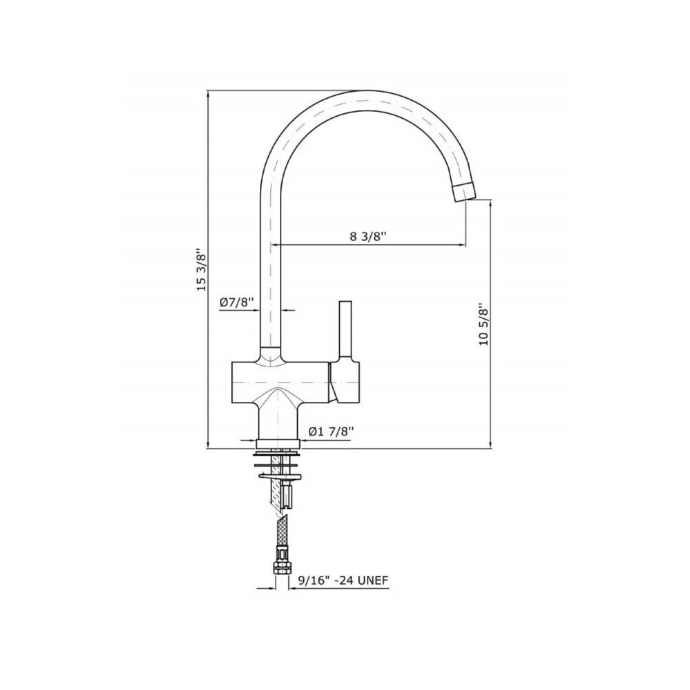 Zucchetti ZP6284.195E Pan Single Lever Sink Mixer Chrome 2