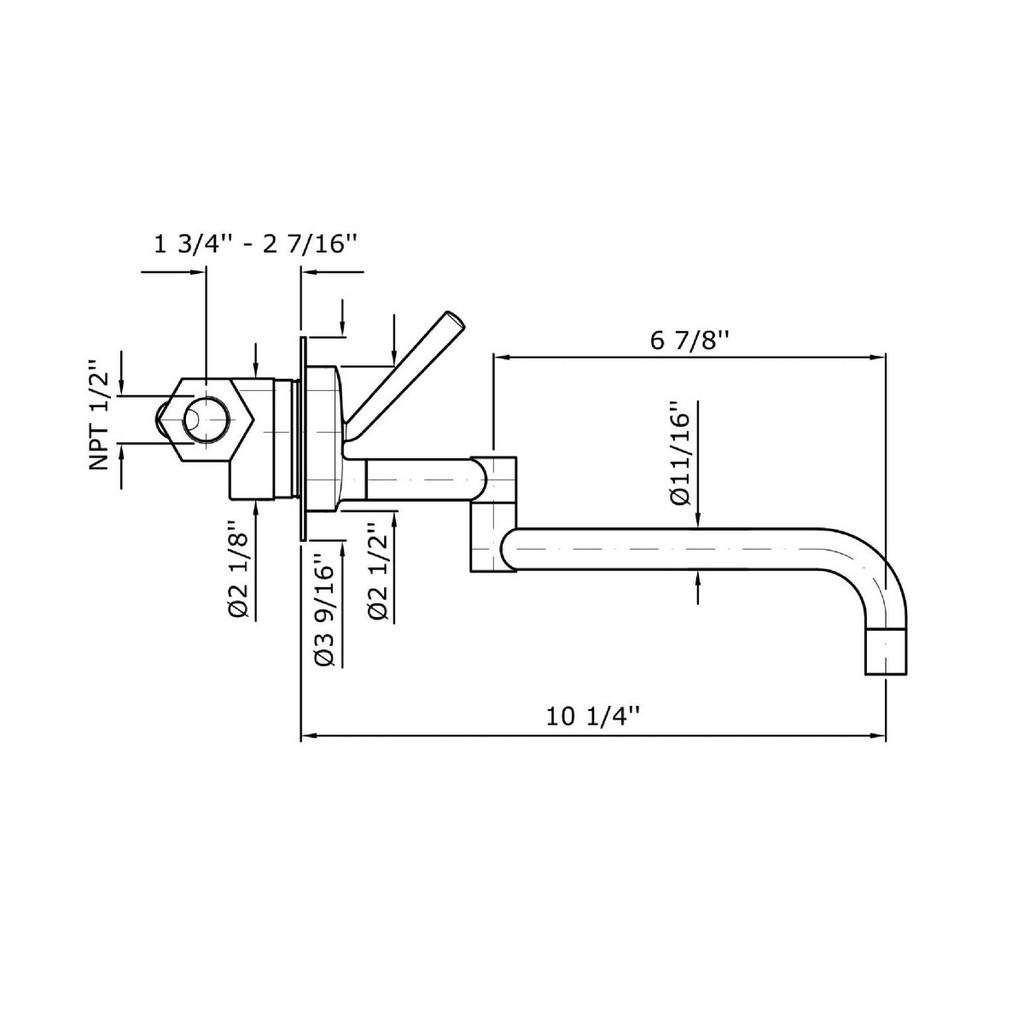 Zucchetti ZP1620.1900 ISY Built-In Single Lever Sink Mixer Chrome 2