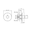 Zucchetti ZSA083.1901 Savoir 3/4 Built-In Thermostatic Mixer Chrome 2