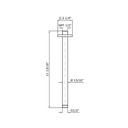 Zucchetti Z93042.1900 Ceiling Mounted Arm Length 11 13/16" Chrome 2