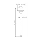 Zucchetti Z93029.1880 Ceiling Mounted Arm Length 11 13/16" Chrome 2