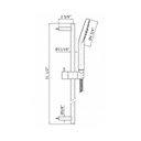 Zucchetti Z95205 Complete Slide Rail Length 31 1/2" Chrome 2