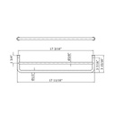 Zucchetti ZAC322 Isy Double Bar Towel Holder Length 17 11/16&quot; Chrome 2