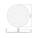 Zucchetti Z94267.1900 15 3/4" Brass Shower Head With Anti-Limescale System Chrome 2