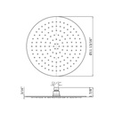 Zucchetti Z94272 11 13/16" Stainless Steel Shower Head Simple Jet Chrome 2