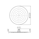 Zucchetti Z94271 9 13/16" Stainless Steel Shower Head Simple Jet Chrome 2