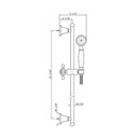 Zucchetti Z93108 Complete Slide Rail With Adjustable Bracket Length 29 5/8" Chrome 2