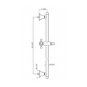 Zucchetti Z93107 Slide Rail With Adjustable Bracket Length 29 5/8" Chrome 2