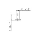 Zucchetti ZAC650 Pan Hook Chrome 2