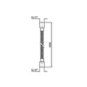 Zucchetti Z9391P Brass Flexible Hose 1/2 X 1/2 X 78 3/4" Double Lock Spiral Chrome 2
