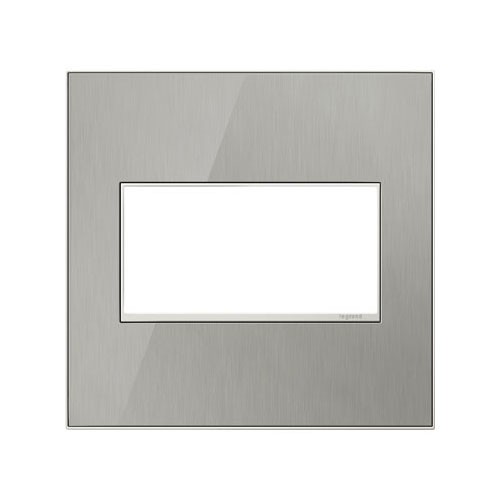 Legrand AWM2GMS4 Brushed Stainless 2 Gang Wall Plate 1
