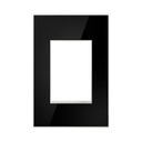 Legrand AWM1G3MB4 Mirror Black 1 Gang Wall Plate 1
