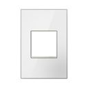 Legrand AWM1G2MWW4 Mirror White on White 1 Gang Wall Plate 1