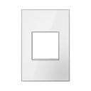Legrand AWM1G2MWW4 Mirror White on White 1 Gang Wall Plate 1