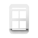 Legrand AC4PFW1 4-Port Keystone Frame 1