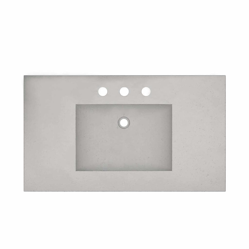 Native Trails NSVNT36-A 36" Palomar Vanity Top in Ash 8" Widespread Cutout 2
