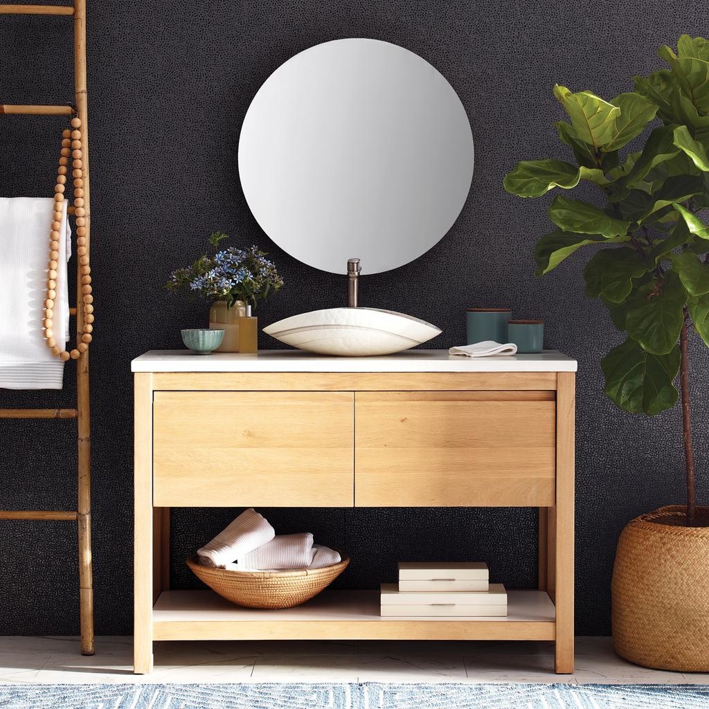 Native Trails VNO488 48" Solace Vanity in Sunrise Oak with Pearl Shelf 1
