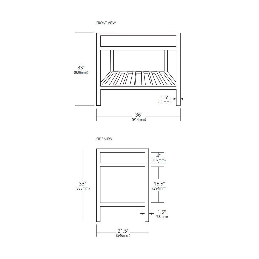 Native Trails VNR365 36" Cuzco Vanity in Brushed Nickel 2