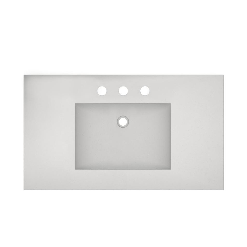 Native Trails NSVNT36-P1 36" Palomar Vanity Top in Pearl Single Faucet Hole 2