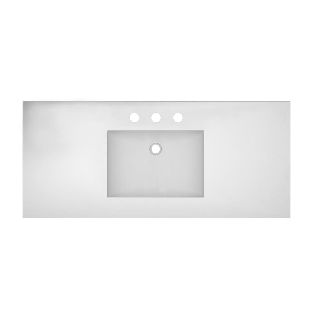 Native Trails NSVNT48-P 48" Palomar Vanity Top in Pearl 8" Widespread Cutout 2