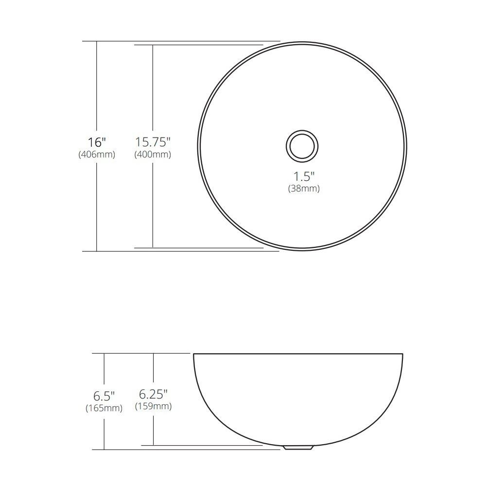 Native Trails CPS563 Maestro Round 16" x 6.5" Brushed Nickel 3