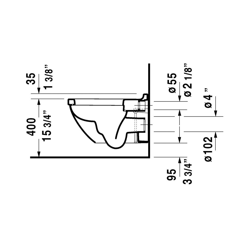 Duravit 222509 Starck 3 Toilet Wall Mounted 3