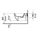 Duravit 225815 Happy D.2 Bidet Wall Mounted 3