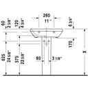 Duravit 231960 DuraStyle Washbasin 23-5/8" White 3