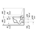 Duravit 2529592 ME Toilet Wall Mounted Rimless w/HygieneGlaze for Sensowash C 3