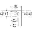 Duravit 254209 DuraStyle Wall Mounted Toilet 2