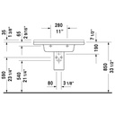 Duravit 030480 Starck 3 Furniture Washbasin 33-1/2" x 19-1/4" Single Hole 2