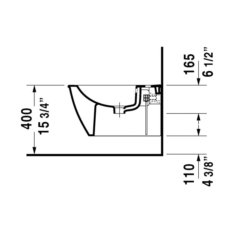 Duravit 224915 Darling New Wall Mounted Bidet White 3