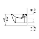 Duravit 224915 Darling New Wall Mounted Bidet White 3