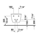 Duravit 224915 Darling New Wall Mounted Bidet White 4