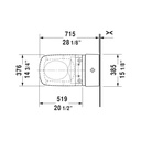 Duravit 215751 DuraStyle One Piece Toilet For SensoWash C HygieneGlaze 2
