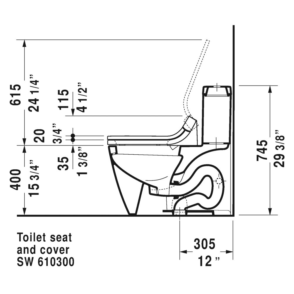 Duravit 212151 Happy D.2 One Piece Toilet White 3