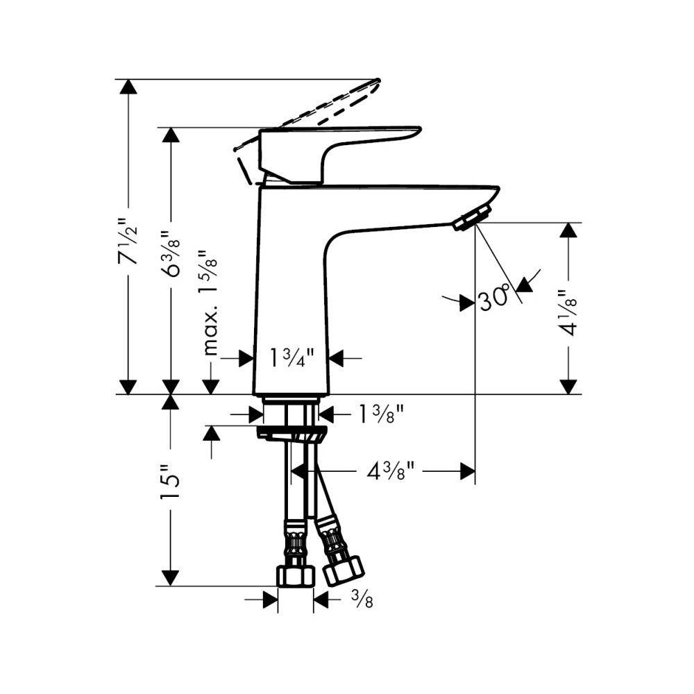 Hansgrohe 71709001 Talis E 110 Single Hole Faucet Chrome 2