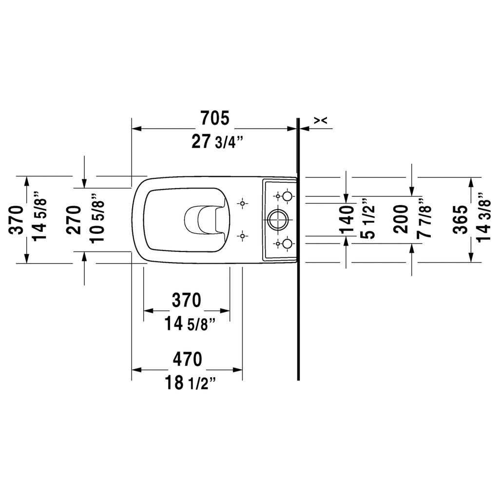 Duravit 215609 DuraStyle Close Coupled Toilet Without Tank 2