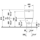 Duravit 213809 Darling New Close Coupled Toilet Without Tank HygieneGlaze 4