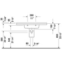 Duravit 030410 Starck 3 Furniture Washbasin 41-3/8" x 19-1/4" Single Hole 4