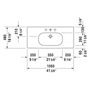 Duravit 034210 D-Code 41-3/8" x 18-7/8" Furniture Washbasin 2