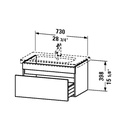 Duravit DS6381 DuraStyle Wall Mounted Vanity Chestnut Dark 2